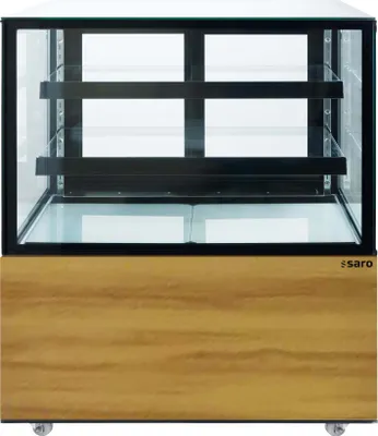Produktbild von SARO Kuchenvitrine mit Holzdekor, 300 Liter, Modell MAXIME