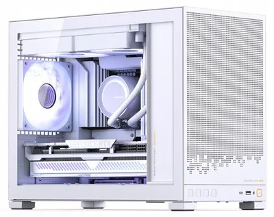Produktbild von Jonsbo D32 STD MESH, Midi Tower, PC, Weiß, micro ATX, Mini-ITX, Stahl, Gaming