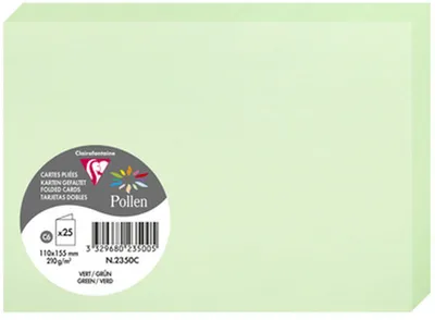 Produktbild von Clairefontaine Doppelkarte C6 210g grün
