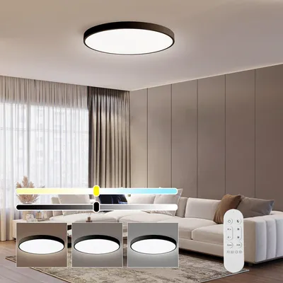 Image de Immax NEO LITE SEMPLICI Plafonnier intelligent noir 60 cm 60 W 4 500 lm Tuya WiFi BEACON