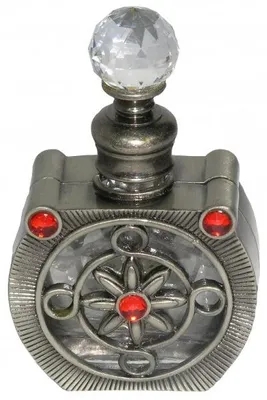 Produktbild von 1 Flakon leer 12 ml Rom matt Zinndekor