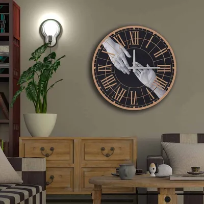 Produktbild von Opviq, 5050MS- HMA6281, Bunt, Wanduhren, 50 cm, 100% MDF (Dicke: 5 mm)