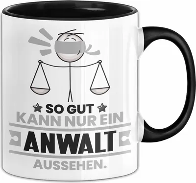 Produktbild von Anwalt Geschenk Tasse So Gut Kann Nur Ein Anwalt Aussehen Geschenkidee Kaffee-Becher (Schwarz)