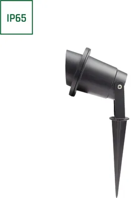 Obrázek produktu pro Spectrum LED FLORI GU10 ALU ANGLE Zahradní bodové světlo s kolíkem do země IP65 Bodové světlo max. 6 W černé