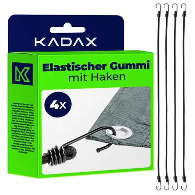 Zdjęcie produktu dla KADAX Guma Elastyczna Linka z Hakiem Do Plandek 4 szt
