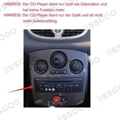 Obrázek produktu pro Android autorádio 9 palců pro Renault Clio 3 (2005-2014) s GPS navigací, dotykovým displejem, funkcemi Carplay a Android Auto, Bluetooth, Wi-Fi a handsfree systémem s ovládáním z volantu