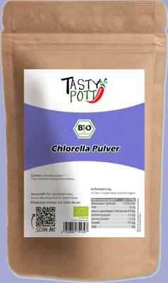 Produktbild von Tasty PottChlorella Algen (PULVER) 250g
