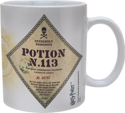 Produktbild von Harry Potter - Kaffeebecher "Potion No.113" PM1398 (Einheitsgröße) (Weiß/Gold)