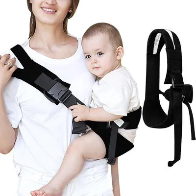 Obrázek produktu pro Uniqoos® Nastavitelná ergonomická dětská nosítka z bavlny/polyesteru, prodyšná, s pozicí "M", pro děti do 25 kg – možnost nošení vpředu, po stranách a v horizontální poloze