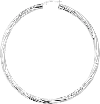 Produktbild von 925 Sterling Silber Damen - Paar Creolen - 60mm; WJS11520