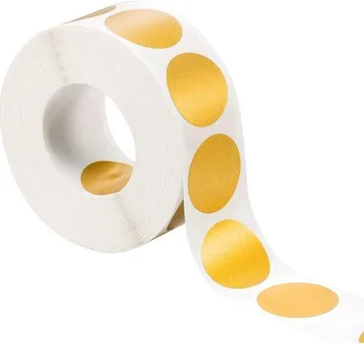 Produktbild von Selbstklebende Etiketten - Papieretiketten - Braun - Runde Selbstklebende Etiketten - Punktetiketten - Für Flaschenetiketten, Geschenke, Etiketten - Einzelverpackung - 300 Blätter - 25 mm