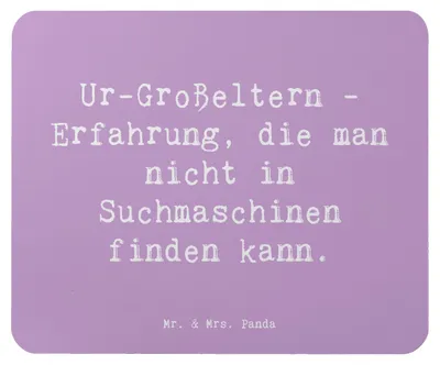 Produktbild von Mr. & Mrs. Panda Mouse Pad Spruch Ur-Großeltern Weisheit - Lavendeltraum - Geschenk, Verwandte, Mousepad, pc mausunterlage, Familie, Mauspad, herzerwärmende Sprüche