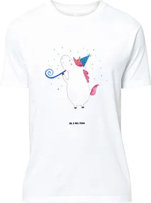 Produktbild von Mr. & Mrs. Panda Größe M T-Shirt Einhorn Party - Weiß - Geschenk, Shirt, Club, Herren, Geburtstag, Tshirt, Alkohol, Einhörner, mit Spruch, Unicorn