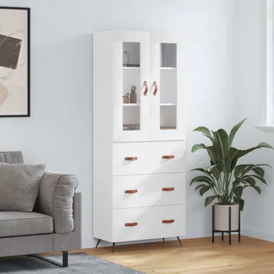 Produktbild von vidaXL Highboard Weiß 69,5x34x180 cm Holzwerkstoff