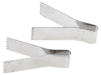 2er Set Gebäckzange 6 cm – Teigschaber & Presse