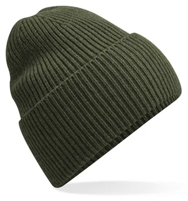 Image de Beechfield B384R | Bonnet oversize à revers - 50% Polyester recyclé - Farbe : Olive Green - Größe : Taille unique