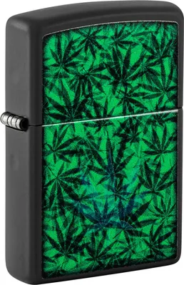 Produktbild von Zippo Benzin-Feuerzeug Black Cannabis Glow in the Dark 60006781, unbefllt