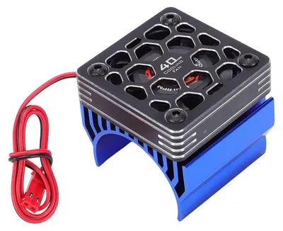 Image de Ventilateur RC avec dissipateur thermique en métal, de couleur bleue, 28000 tr/min, moteur de 40 mm pour voitures 1/8 et 1/10