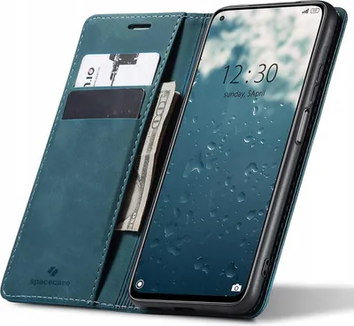 Obrázek produktu pro Pouzdro s klopou na telefon SPACECASE Wallet pro Xiaomi Mi 10T/10T Pro Modrá