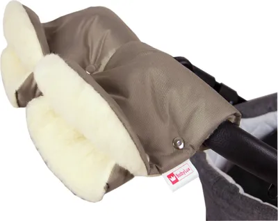 Produktbild von BABYLUX MUFF Handmuff Handwärmer Kinderwagen Buggy Handschuh 16. Khaki + Wolle