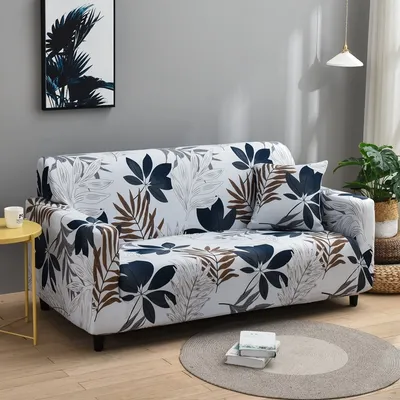Produktbild von Bedruckte Sofabezüge Stretch Sofa Schonbezüge, 4-Sitzer, 230 cm - 300 cm, Ahornblatt