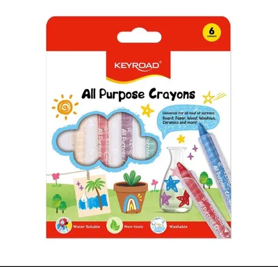 Obrázok produktu pre KEYROAD Kredki zmywalne 6 kolorów
