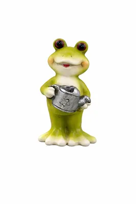 Obrázek produktu pro Dekorativní žába s konvičkou, výška 17,3 cm