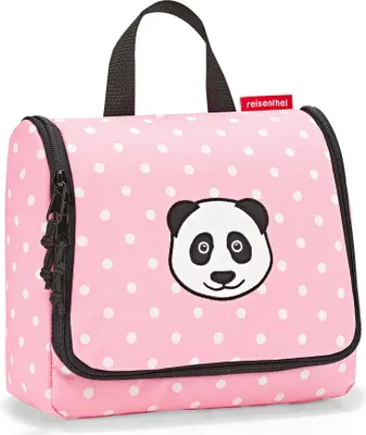 Produktbild von reisenthel toiletbag kids, Kulturtasche, Kultur Tasche, Kulturbeutel, Badtasche, Polyestergewebe, Panda Dots Pink, 3 L, WH3072