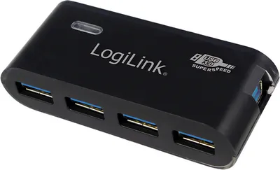 Obrázek produktu pro Logilink USB-HUB 4-Port 3.0 m. Netzteil  schwarz