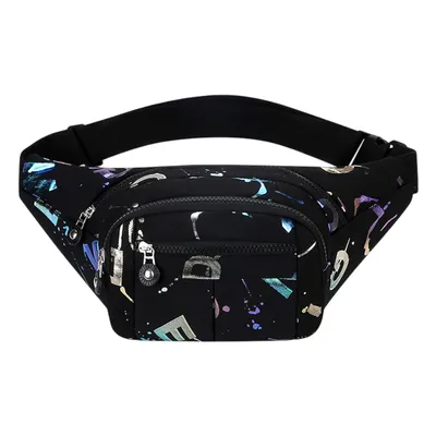 Produktbild von Bauchtasche Gürteltasche für Damen und Herren, Outdoor Sport Wasserdicht Hüfttasche, Schwarz