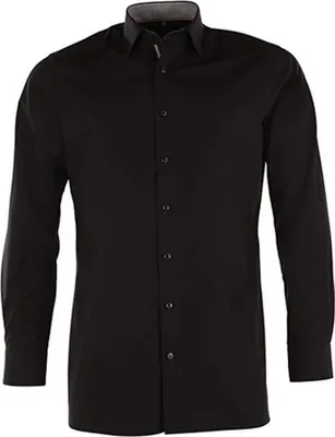 Produktbild von OLYMP Herren Hemd Modern Fit Langarm Schwarz (15) 38