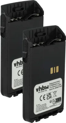 Produktbild von vhbw 2x Akku kompatibel mit Motorola MOTOTRBO DP3441 Funkgerät, Walkie Talkie (1600 mAh, 7,4 V, Li-Ion)