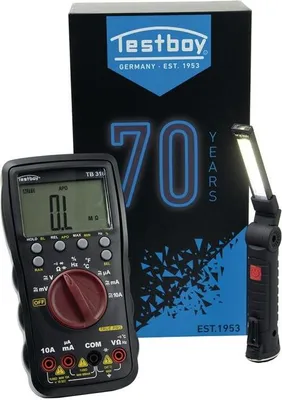Productafbeelding van Multimeter TB 316 BLACK EDITION, 600 mV - 600 V wisselstroom (AC), 600 mV - 600 V gelijkstroom (DC), TRUE RMS