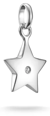 Image de Charm pendentif, étoile avec pierre précieuse blanche, la argent - Thomas Sabo modèle : CC1238-051-14