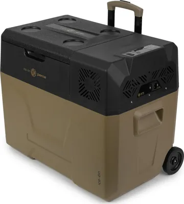 Produktbild von Tragbare Kühlbox Peme Ice-on Mini-Kühlschrank für Auto und Camping 39 Liter - in Sand Storm mit herausziehbarem Griff