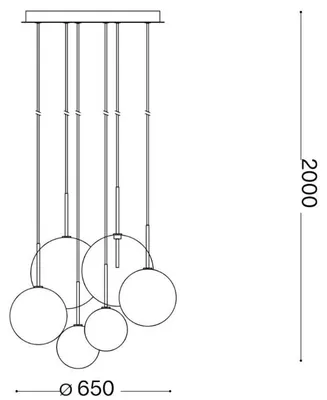 Image de Ideal Lux 345413 EQUINOXE Suspension 6xG4 fumé