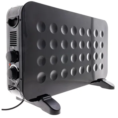 Produktbild von Elektrischer Konvektorheizer 2000 W, 3 Heizstufen, Thermostat, Standgerät, Schwarz, 60 cm
