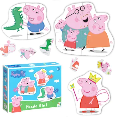 Image de Casse-tête Peppa Pig Family 3in1