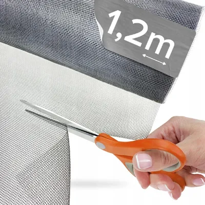 Produktbild von Fliegengitter Meterware Grau 120 cm Breite für Fenster & Türen