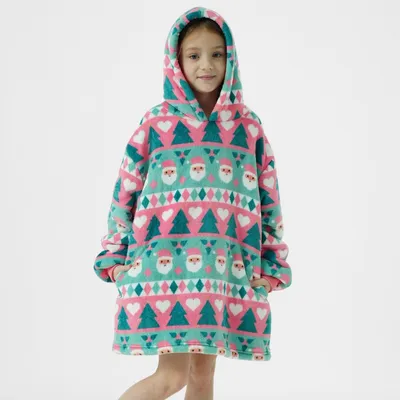 Produktbild von Textino Hoodie Jolly Santa 50x70 cm Rosa