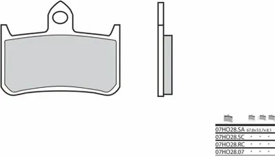 Obrázek produktu pro Brzdové destičky BREMBO Street ze slinutého kovu - 07HO28SA