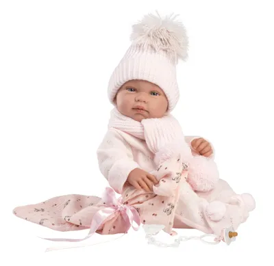 Produktbild von Llorens Neugeborenes Mädchen, realistische Babypuppe mit Vollvinylkörper, 43 cm