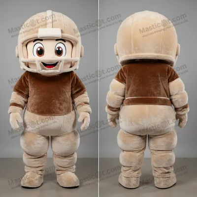 Produktbild von Beige MASTICOT Samt-amerikanischer-Football-Helm-Maskottchen