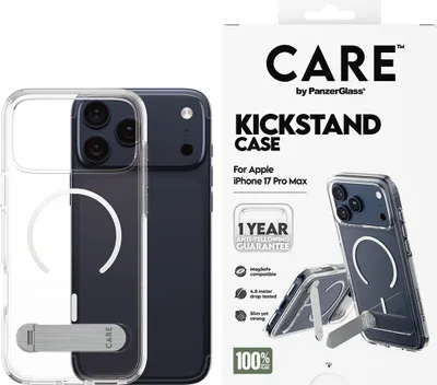 Produktbild von CARE by PanzerGlass Feature Case Transparent w. Kickstand & MagSafe iPhone 17 Pro Max