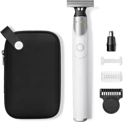 Obrázok produktu pre Magnetický zastrihávač fúzov a tela 12 v 1, bezdrôtový, multifunkčný, biely