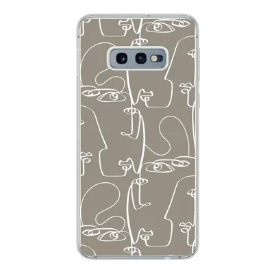 Produktbild von MuchoWow® Handyhülle Schutzhülle Hülle für Samsung Galaxy S10e Muster - Kopf - Strichzeichnung Silikon Softcase Handy Hülle - Handy