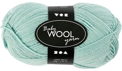 Produktbild von Babywolle, L 172 M, Blaßgrün, 50 g/ 1 Knäuel [HOB-41352]