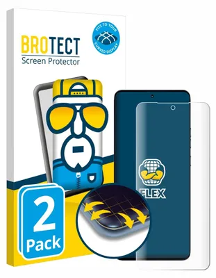 Product packaging for screen protectors, showing the packaging and a representation of the product.