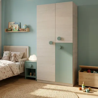 Image de Aronia - Armoire 3 Portes, 90x52 cm Gris, 3 Étagères