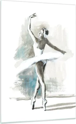 Produktbild von Bilder auf glas - Einteilig - Ballerina Tanz Frau - 70x100cm - Glasbilder - Wandbilder - Bilder - zum Aufhängen bereit - Wanddekoration aus Glas - Glas Bilder - Wandbild auf Glas - GPA70x100-4953